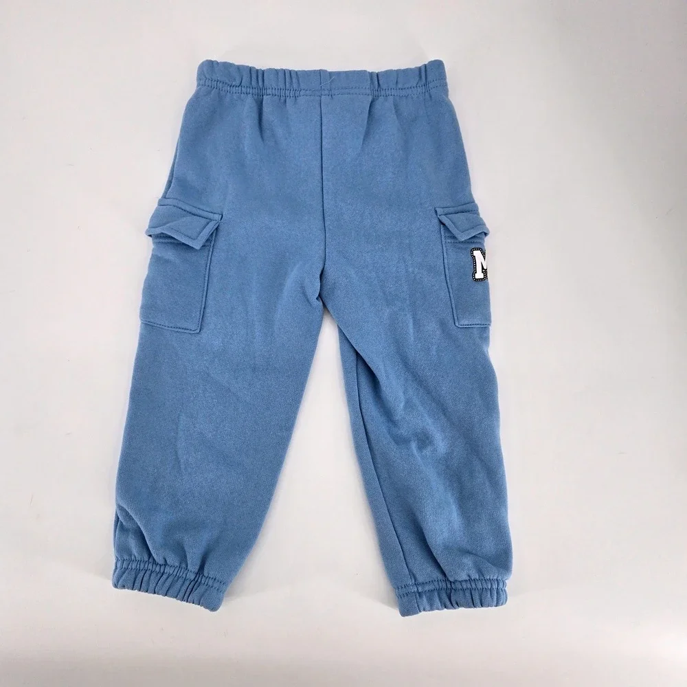 Disney Baby Mickey Mouse Hoodie‎ Sweatpants Set 3D Ear Blue Fleece NWT 18M